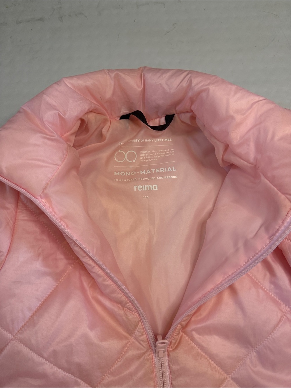 Girls' Quilted Puffy Jacket - Light Pink - Picture 4 of 6